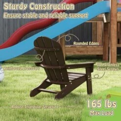 Tangkula 2PCS Kid's Adirondack Chair All-Weather HDPE Toddler Lawn Chair W/ Ergonomic Design -Beauty house GUEST 7f45b822 1f81 494f bce8 39d2b629024d