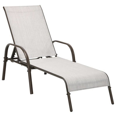 Tangkula Outdoor Chaise Lounge Chair Adjustable Reclining Bed With Backrest& Armrest 12 Tangkula Outdoor Chaise Lounge Chair Adjustable Reclining Bed With Backrest& Armrest - Image 10