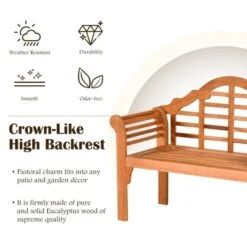 Tangkula Outdoor Wooden Folding Bench Two Person Loveseat Chair Garden Bench -Beauty house GUEST 81980d40 6485 4ee7 a639 51b153ad13d0