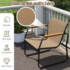 Tangkula 3-Piece Bistro Set Patio Chairs & Side Table W/ Storage Basket Breathable Mesh Fabric -Beauty house GUEST 82687c30 fad9 4de9 8a71 a36c26d9f3e5