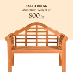 Tangkula Outdoor Wooden Folding Bench Two Person Loveseat Chair Garden Bench -Beauty house GUEST 8276b142 02a3 49c7 8563 fb667b5b7447