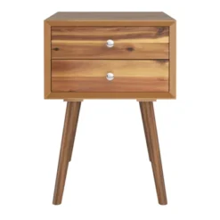 Tangkula Wooden Nightstand With 2 Storage Drawers Accent End Side Table For Bedroom&Living Room -Beauty house GUEST 82db7532 020a 4a0b b9dc b20cfe45cf53