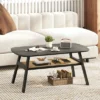 Tangkula 2-Tier Coffee Table W/ Rattan Storage Shelf & Rubber Wood Legs For Living Room 1 Tangkula 2-Tier Coffee Table W/ Rattan Storage Shelf & Rubber Wood Legs For Living Room -Beauty house GUEST 83322efc 76a8 406e bbb8 bf4e989bbacd