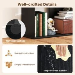 Tangkula 4-Tier Bookshelf W/ 6 Storage Cubes 64" Tall Modern Geometric Stair Bookcase -Beauty house GUEST 838961fb a6f1 4696 9da7 ece96ee5fff7