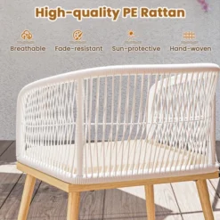 Tangkula 3 Pieces Patio Bistro Set Outdoor PE Wicker Conversation Furniture Set -Beauty house GUEST 83c4997e a89a 41c1 9939 69af3082ef8c