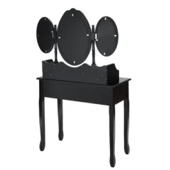 Tangkula Tri-Folding Mirror Vanity Makeup Set Dressing Table & Stool Unit W/ 7 Drawer -Beauty house GUEST 858b2b46 dfc1 4990 b687 dd11cb73a517