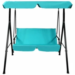 Tangkula Blue Outdoor Swing Canopy Patio Swing Chair 2-Person Canopy Hammock -Beauty house GUEST 8807c577 4ac9 4ab8 ba75 d3ba3b677317