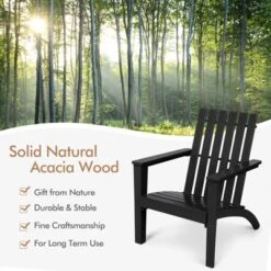 Tangkula 2PCS Wooden Adirondack Chair W/Ergonomic Design Outdoor Lounge Armchair Acacia Wood Chair For Yard&Patio 18 Tangkula 2PCS Wooden Adirondack Chair W/Ergonomic Design Outdoor Lounge Armchair Acacia Wood Chair For Yard&Patio -Beauty house GUEST 880ef491 8280 40c4 b63d 2af92df90f77