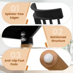 Tangkula Set Of 4 Windsor Dining Chairs Dining Chairs W/ Spindle Backs & Curved Seats -Beauty house GUEST 89373036 3ca3 4007 bb77 81ecb22a9600