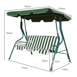 Tangkula 3-Seats Outdoor Glider Hammock With Adjustable Waterproof Canopy Aluminum Frame Patio Swing Chair -Beauty house GUEST 89dbd511 a200 4086 9da7 262b4504d105