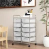 Tangkula 10-Drawer Rolling Storage Cart Tools Scrapbook Paper Organizer On Wheels Clear -Beauty house GUEST 8a30bf75 d1c2 496b 93f0 9b99e3a03870