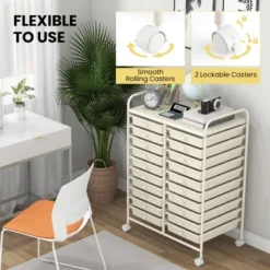 Tangkula 20-Drawer Rolling Storage Cart Art Craft Organizer Cart Mobile Utility Storage Cart With Removable Drawers & Lockable Wheels White -Beauty house GUEST 8aa0d6fc d816 4a23 a754 55cb5d0d8d15