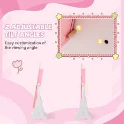 Tangkula Kids Jewelry Armoire Cabinet Free-Standing Full Length Mirror With Storage And 4 Tilt Angles -Beauty house GUEST 8b9e6a2b 861d 4281 8f1b bb7f8a9aa582