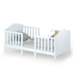 Tangkula 2-in-1 Convertible Toddler Bed Kids Wooden Bedroom Furniture W/ Guardrails -Beauty house GUEST 8c8fd70f e254 4492 825a 7c25f343277e