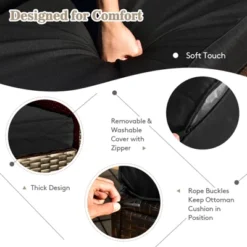 Tangkula 9 PCS Outdoor Patio Furniture Set W/ 30" Propane Fire Pit Table PE Wicker Space-Saving Sectional Sofa W/ Storage Box And Cushions Black/Gray/Navy/Red/Turquoise/Off White 19 Tangkula 9 PCS Outdoor Patio Furniture Set W/ 30" Propane Fire Pit Table PE Wicker Space-Saving Sectional Sofa W/ Storage Box And Cushions Black/Gray/Navy/Red/Turquoise/Off White -Beauty house GUEST 8dea992b b516 4dd6 9fad e0b9dd5630cb 1