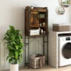 Tangkula Over The Toilet Freestanding Storage Rack Bathroom W/ Slipping Barn Door -Beauty house GUEST 8e857482 f70f 41c4 b9d0 01cb7e9456fd