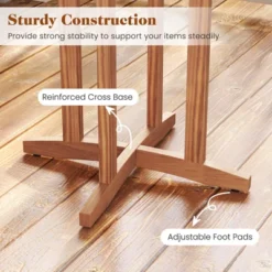 Tangkula 39" Outdoor Acacia Wood Bar Table W/ Slatted Tabletop For Garden Deck -Beauty house GUEST 8fe55617 9c00 44eb b8e6 3101eb502b6e