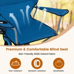 Tangkula 360° Swivel Hunting Seat Folding Swivel Blind Chair W/ Cup Holder & Storage Pocket Storage Bag Non-slip Foot Pads Outdoor Hunting Chair -Beauty house GUEST 90146c00 067a 4f4e 8e53 0e9b6dd07a73