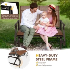 Tangkula 2-Person Outdoor Glider Chair Patio Rocking Lounge Chair W/ Breathable Fabric 18 Tangkula 2-Person Outdoor Glider Chair Patio Rocking Lounge Chair W/ Breathable Fabric -Beauty house GUEST 920f83a7 3c85 4303 8078 3670b344f77e