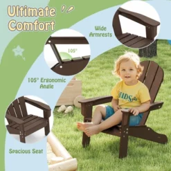 Tangkula 4PCS Kid's Adirondack Chair All-Weather HDPE Toddler Lawn Chair W/ Ergonomic Design -Beauty house GUEST 92e8cd1c d3c9 4d79 8f49 8ff22655e6e8
