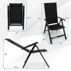 Tangkula Patio Folding Chairs Lightweight Outdoor Dining Chairs W/ Padded Seat -Beauty house GUEST 938be866 cfa4 4ecf a2d8 13e9e6efb9cc