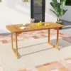 Tangkula Outdoor Wooden Dining Table For 4-6 71" Acacia Wood Table -Beauty house GUEST 946d7123 9830 4fff a2b8 29f9ded1b683