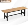 Tangkula Outdoor HDPE Bench W/ Metal Frame 47" X 14" X 16" For Yard Garden -Beauty house GUEST 94a21b72 84c8 4d3b b2f4 a3d92bdf8333