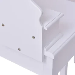 Tangkula Oval Vanity Mirror Dressing Table Beauty Dresser Cosmetics Organizer W/ Cushioned Bench -Beauty house GUEST 94e57c47 90b7 447e 8af3 9edd7caf45e3