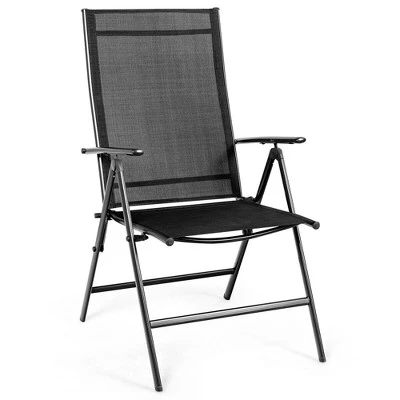 Tangkula 4PCS Folding Chair Patio Garden Outdoor W/ Steel Frame Adjustable Backrest 6 Tangkula 4PCS Folding Chair Patio Garden Outdoor W/ Steel Frame Adjustable Backrest - Image 4