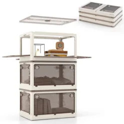 Tangkula 6-Pack Stackable Storage Bins W/Lids 24 Gallon Collapsible Plastic Container Box -Beauty house GUEST 95ad9a2e 6aac 4e28 a6ac a86d02d9a709