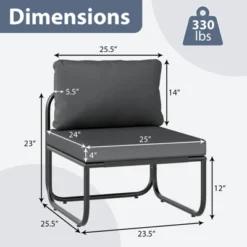 Tangkula Patio Chairs Set Of 4 W/ Removable Cushions Heavy Duty Metal Frame Poolside -Beauty house GUEST 9639e41f 7d78 4fe4 9009 ebd7949fa53e 1