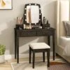 Tangkula Vanity Table Set With Lighted Mirror Adjustable 10 Bulbs Dresser 4 Drawer -Beauty house GUEST 9658e163 c8dc 4fce ab42 8f6a20c1289e
