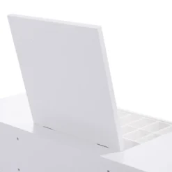 Tangkula 2 Drawers Make-up Mirror Set Vanity Dressing Table Flip-type Desktop With Stool -Beauty house GUEST 96825b45 06ff 4031 a550 e254883cbd82