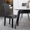 Tangkula 2-Piece Upholstered Linen Fabric Dining Chairs With High Backrest & Padded Seat
