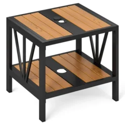 Tangkula Outdoor Side Table 2-Tier Coffee End Table W/ 1.57" Umbrella Hole Storage Shelf 17 Tangkula Outdoor Side Table 2-Tier Coffee End Table W/ 1.57" Umbrella Hole Storage Shelf -Beauty house GUEST 995d84fc bbda 4c38 aecb 195a0d08fa6a