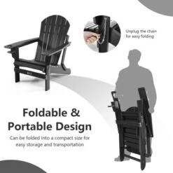 Tangkula Adirondack Chair W/Ergonomic Design&Ottoman Outdoor Armchair HDPE Chair For Yard&Patio Black/Coffee/Grey/Turquoise/White -Beauty house GUEST 9a05f49a 76b5 4c94 8eca 31c830676739
