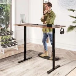 Tangkula 55" Electric Standing Desk Height Adjustable Home Office Table W/ Hook -Beauty house GUEST 9a8800fa ddd3 49ca a570 d9d4e2998f27
