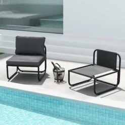 Tangkula Patio Chairs Set Of 4 W/ Removable Cushions Heavy Duty Metal Frame Poolside -Beauty house GUEST 9b0ba6e7 4fb6 4ed7 9993 b2b715d5a51b 1