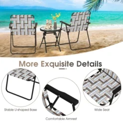 Tangkula Folding Lawn Beach Chair Portable Sand Chair Set Of 2 W/ Elegant Weaving Design Coffee 13 Tangkula Folding Lawn Beach Chair Portable Sand Chair Set Of 2 W/ Elegant Weaving Design Coffee -Beauty house GUEST 9b6f00af 79ad 479c 8109 72094b51ba79