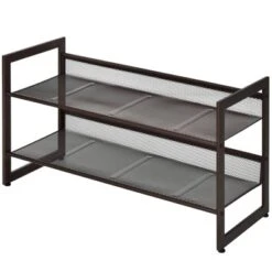 Tangkula Iron Shoe Shelf 2/3/4-Tier Space Saving Layered Shoes Shelving Shoes Storage Organizer -Beauty house GUEST 9c92f30e c792 4f70 8d1c 8a3e63a4d62b