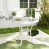 Tangkula Patio Cast Aluminum Dining Table 31.5” Outdoor Bistro Table W/ Umbrella Hole All-Weather Classic Round Dining Table -Beauty house GUEST 9cd65cbc e8c3 4485 a684 bfe4b9079c5a