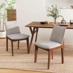 Tangkula Wooden Dining Chairs Of 4 W/ Added Cushions High Curved Back For Dining Room -Beauty house GUEST 9df682cf 396c 4786 9f85 f9af2e9878a8