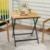 Tangkula 28" Patio Folding Table W/ Slatted Tabletop Portable Bistro Dining Table -Beauty house GUEST a0042799 d793 44a1 a97b e36e0bac6ef5