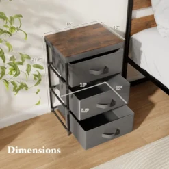 Tangkula 1pc/2pcs Dresser With 3 Drawers, Fabric Storage Organizer Tower Unit Tall Nightstand Bedside Table With Removable Lid For Bedroom -Beauty house GUEST a139f90c b13c 4281 8d6f 94dd4b1710b9