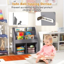 Tangkula Kids Wooden Bookshelf Bookcase Children Toy Storage Cabinet Organizer -Beauty house GUEST a25228bf 7306 4944 b808 237b207154ff