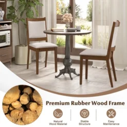 Tangkula Modern Dining Chair Set Of 2 Upholstered Kitchen Chair W/ Padded Backrest & Seat -Beauty house GUEST a430fe4f 9cb4 4c4a 8530 14da34fa9d3a