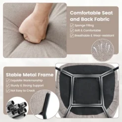 Tangkula Dining Chairs Set Of 2 W/ Curved Backrest Wide Seat & Armrests -Beauty house GUEST a4a45a9c 5017 494b 89d1 275485982cfd