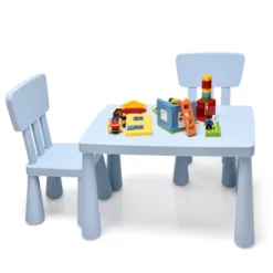 Tangkula Kids Table And 2 Chairs Set Children Play Activity Table Furniture Set Blue/Pink/White/Green -Beauty house GUEST a5135509 e6b0 4ba5 995f c341a2968aa2