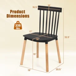 Tangkula Set Of 4 Windsor Dining Chairs Dining Chairs W/ Spindle Backs & Curved Seats -Beauty house GUEST a78b7a00 4fae 4b2e 8f8d db26172f51c1