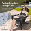 Tangkula HDPE Adirondack Chair W/Ergonomic Design&Ottoman Outdoor Lounge Armchair Chair For Yard&Patio Black -Beauty house GUEST a9099be7 1c8d 4218 92c4 a55c02f8e492